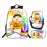 Jeffy Schoolbag Backpack Lunch Bag Pencil Case 3pcs Set Gift for Kids Students